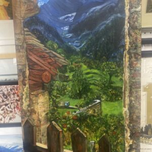 Beyond the Wooden Fence – Original Acrylic Painting